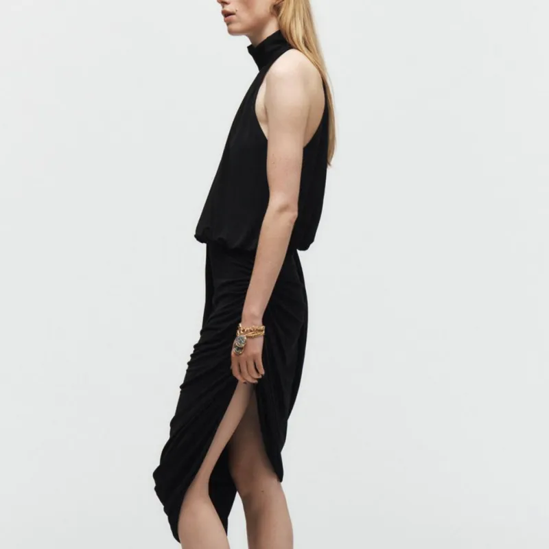 ZARA Sleeveless Dress Women's Black-4