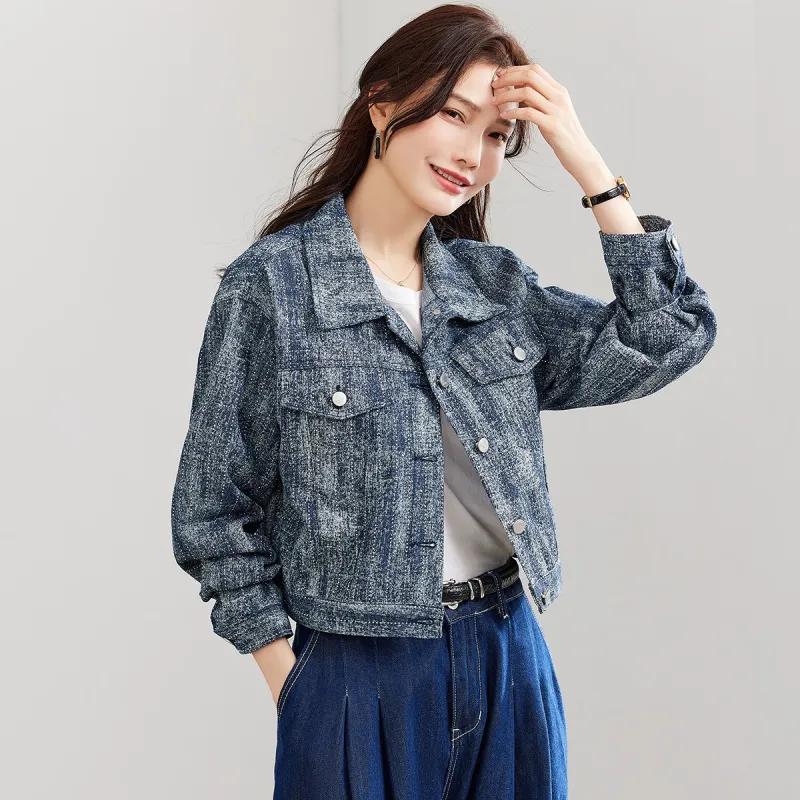 TERRE BLEUE Denim Jacket Women's Blue-3