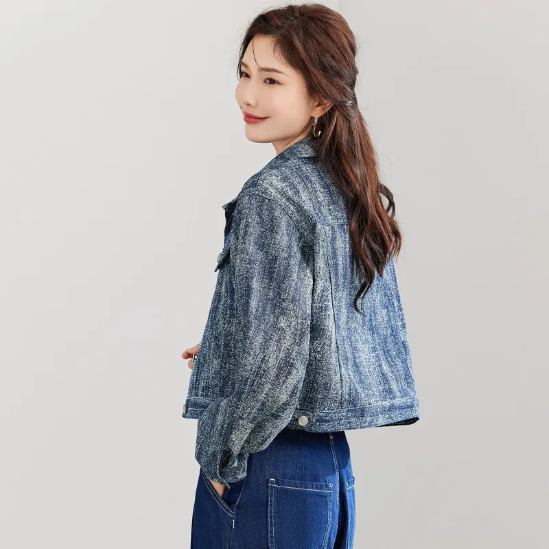 TERRE BLEUE Denim Jacket Women's Blue-2