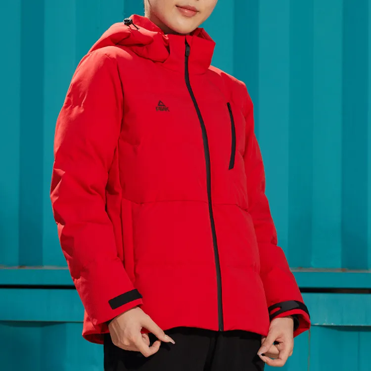PEAK Puffer Jackets Women's Dark Red-1