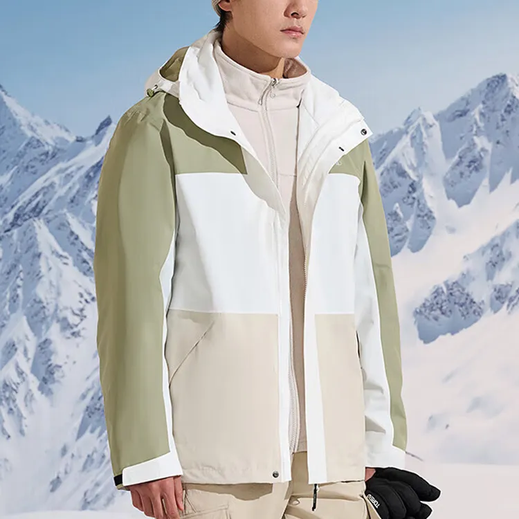 TOREAD Windbreaker Jackets Unisex Green White-2