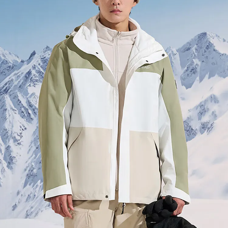 TOREAD Windbreaker Jackets Unisex Green White-1