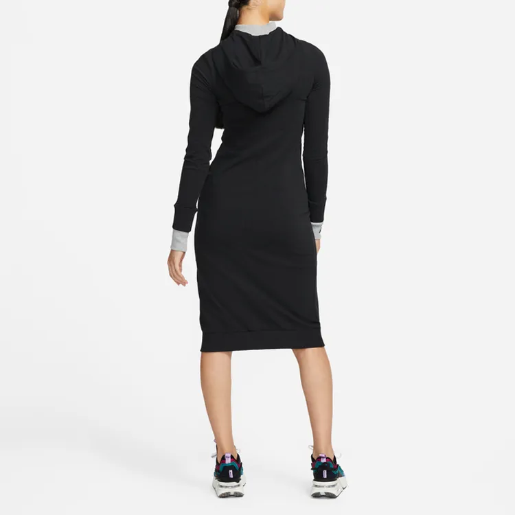 Nike Long Sleeved Dresses Women's Black/Toned Dark Gray/Dark Smoke Gray/Sail White-2