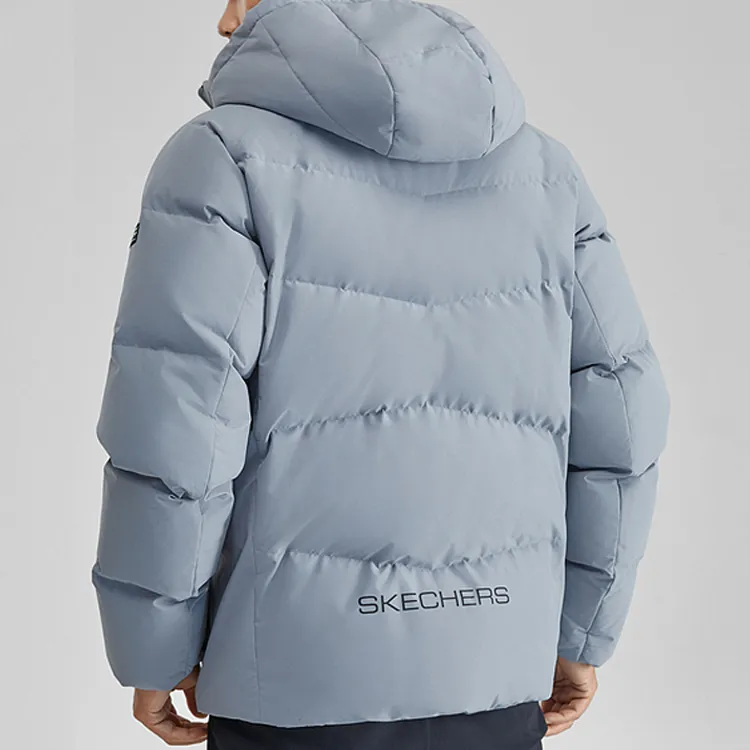 Skechers Sports Life Collection Down Jacket Men's Trade Wind Gray-2