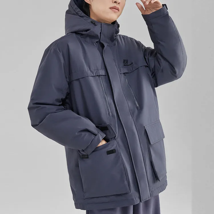 Skechers Sports Life Collection Down Jackets Men Ink Gray-2