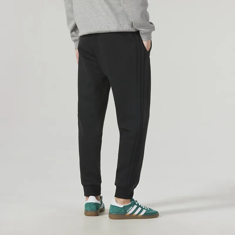 Adidas Essentials Fleece 3 Stripes Tapered Cuff Pants-3