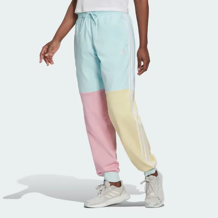 Adidas Knitted Sweatpants Women's Near Blue/True Pink/near Yellow/White-2
