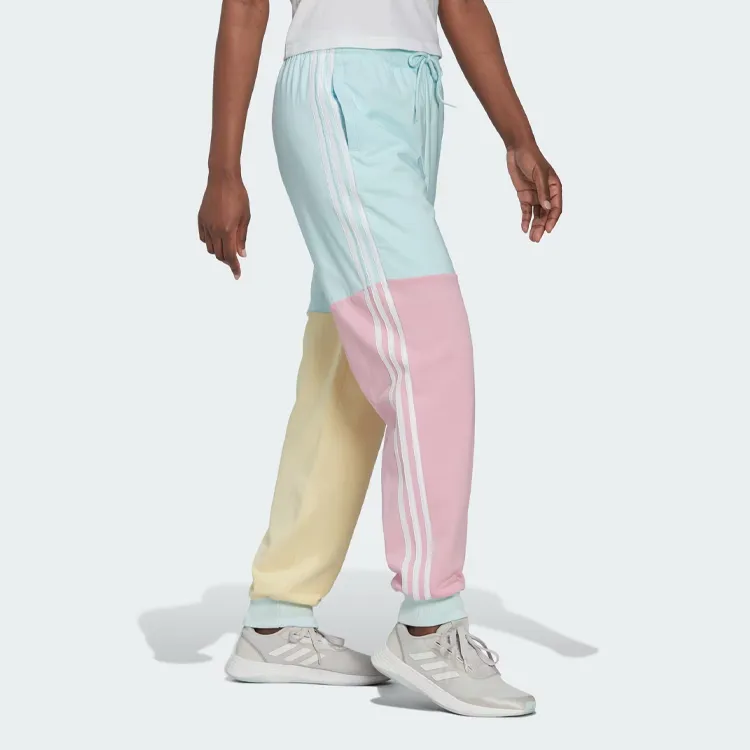 Adidas Knitted Sweatpants Women's Near Blue/True Pink/near Yellow/White-3