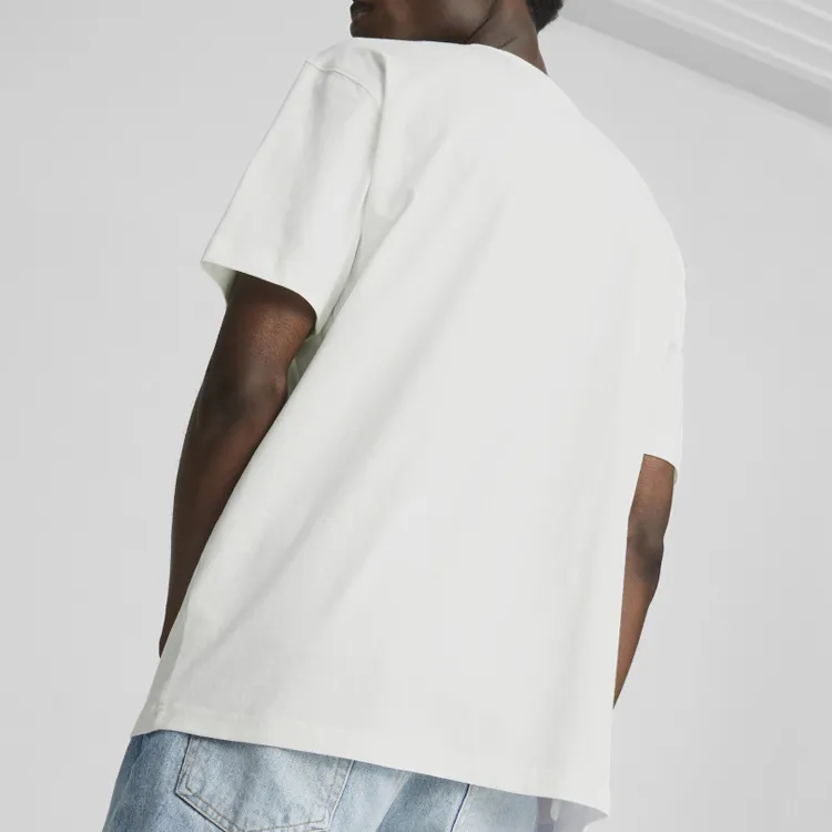 PUMA DOWNTOWN DOWNTOWN Logo Tee T-Shirt Men's White-3