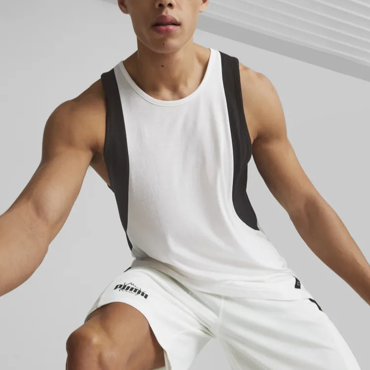 PUMA The Excellence Tank Basketball Jerseys Men's White-2