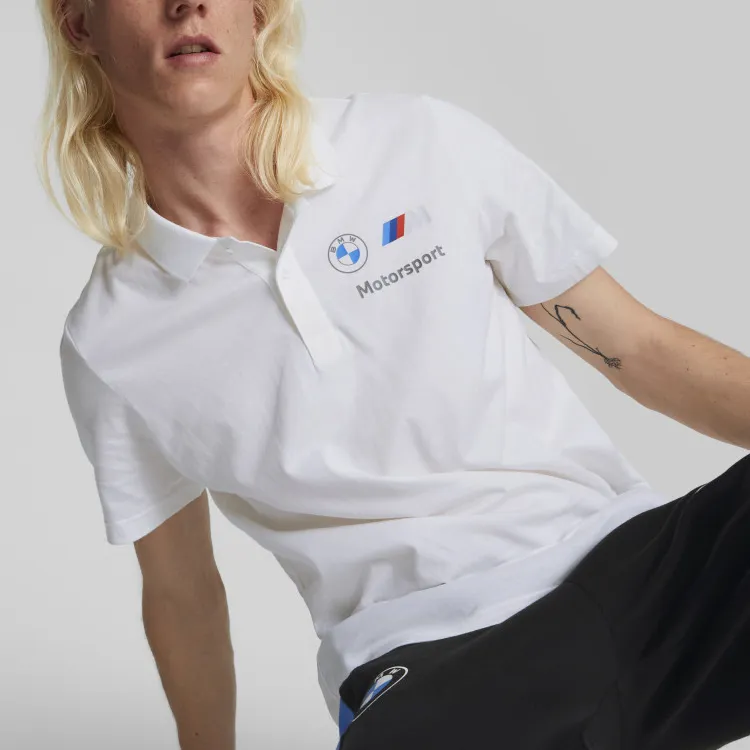 PUMA x BMW BMW Collaboration Motorsport Essentials Polo Polo Shirt Men's White-2