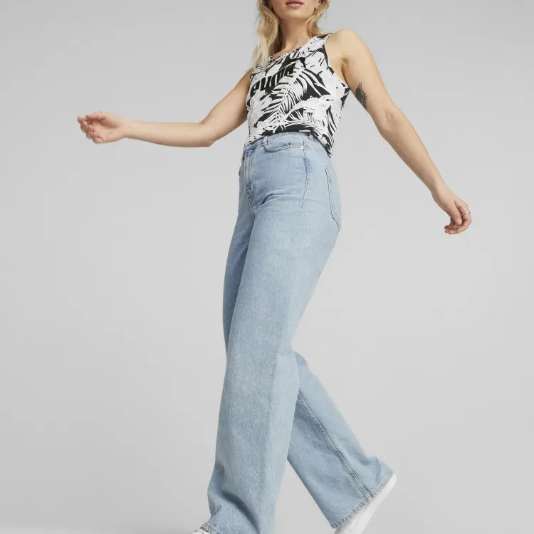 PUMA PUMA X BOKU Essentials+ FLOWER POWER Tank T-Shirt Women's White-4