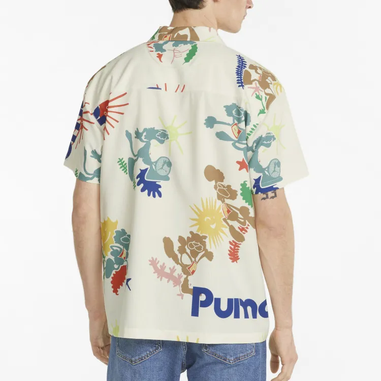 PUMA ADVENTURE PLANET AOP Shirt Shirt Men's White-3
