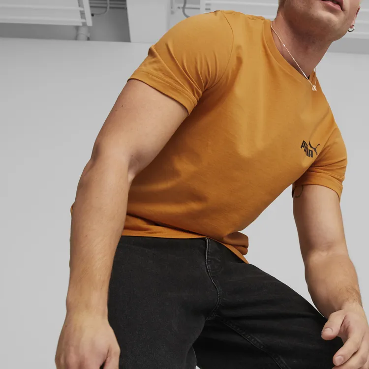PUMA Essentials Small Logo Tee T Shirt Men's Orange-4