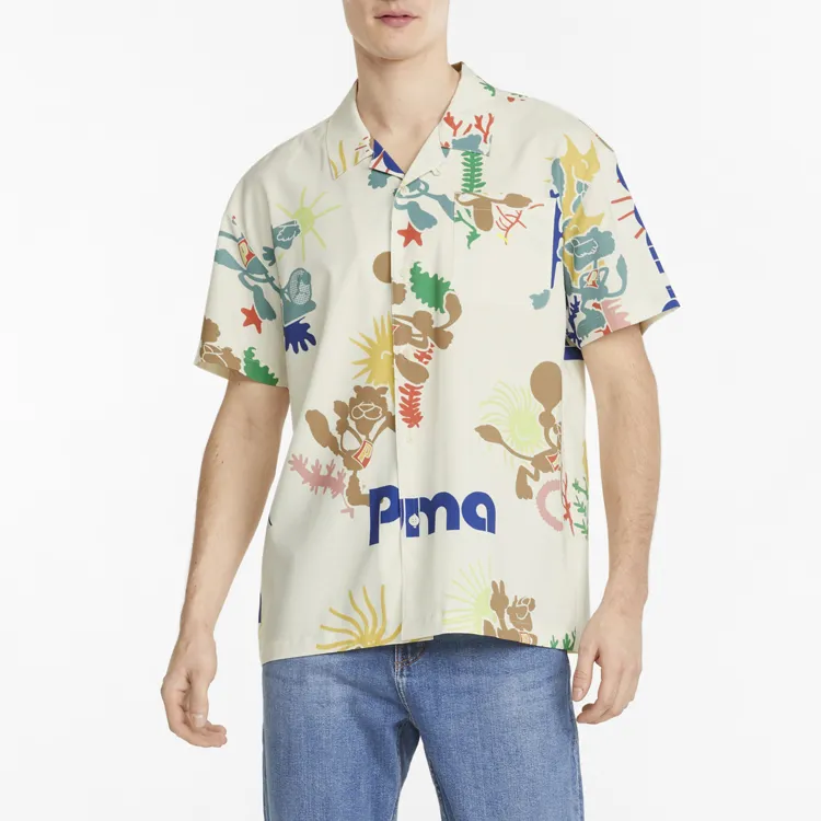 PUMA ADVENTURE PLANET AOP Shirt Shirt Men's White-2