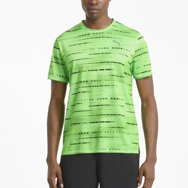 PUMA RUN GRAPHIC SS TEE M T-Shirt Men's Green-2