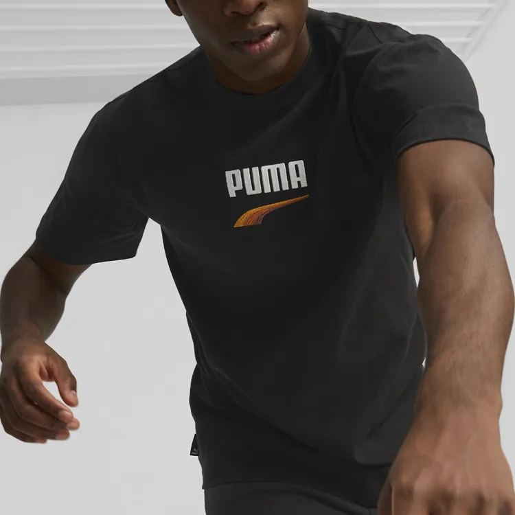 PUMA DOWNTOWN DOWNTOWN Logo Tee T-Shirt Men's Black-2