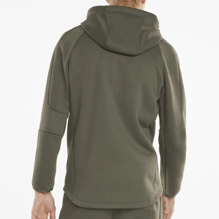 PUMA EVOSTRIPE Full-Zip Hoodie Sweatshirt Men's Green-3