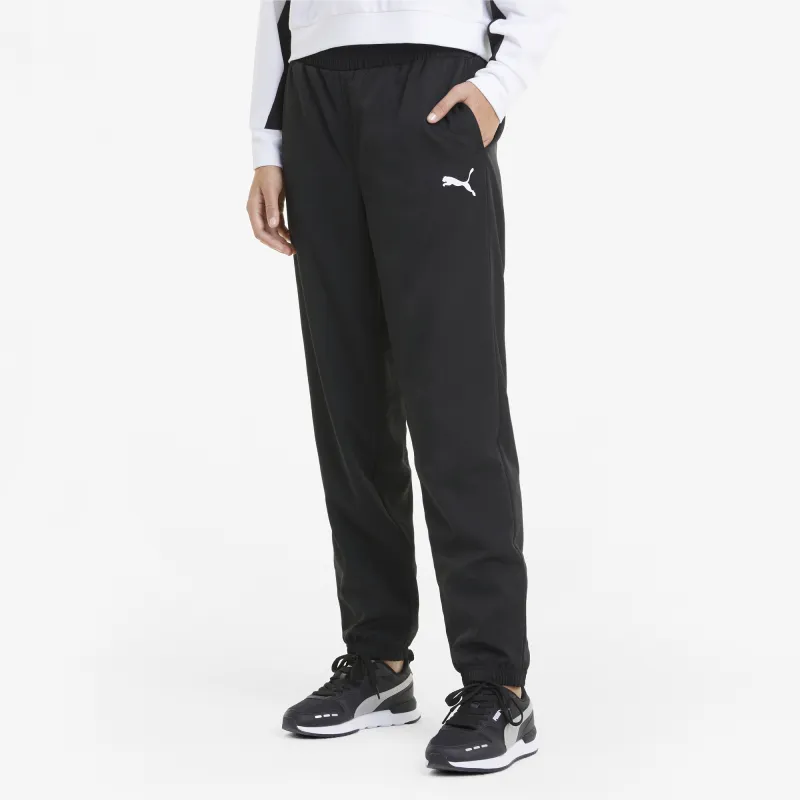 PUMA Active Woven Pants Knitted Sweatpants Women's Black-2