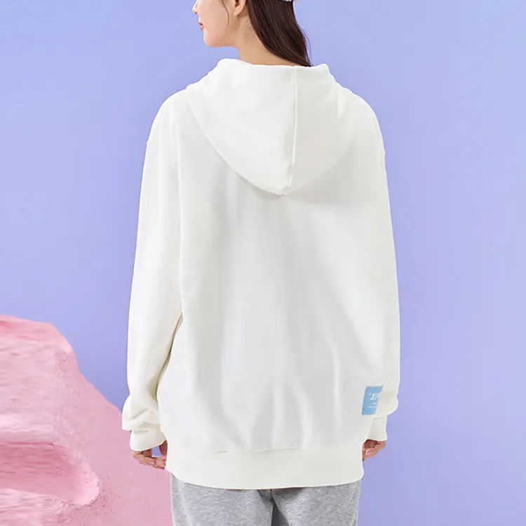 XTEP Semi sugar Series Sweatshirt Women's Antique White-2