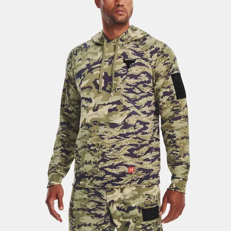 Under Armour Project Rock Rival Sweatshirt Men's Brown-3