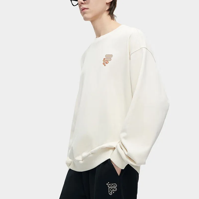 FILA FUSION FOB Series Sweatshirt Unisex Wheat Cream-4