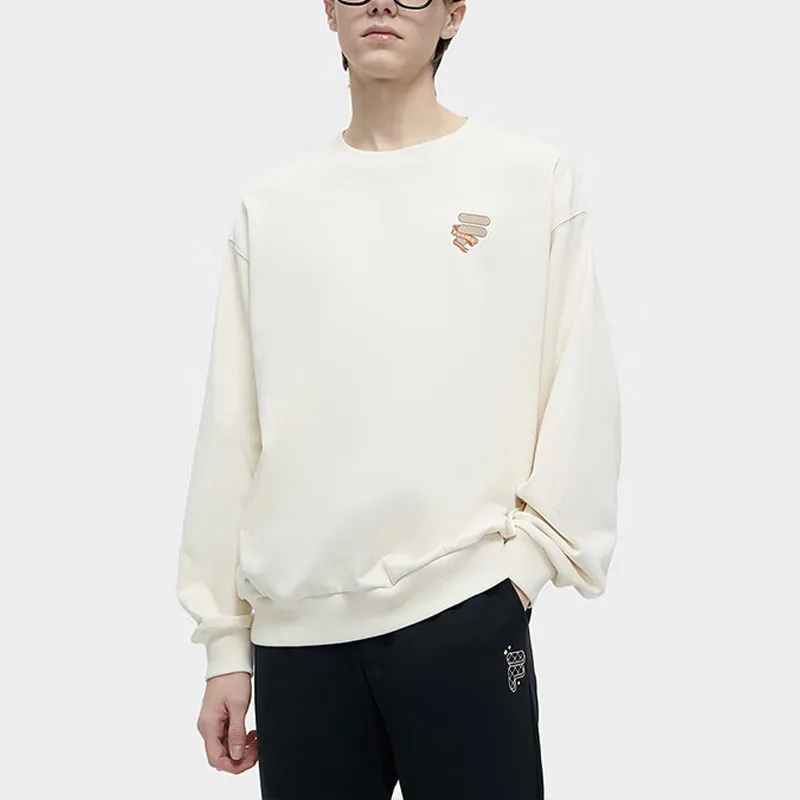 FILA FUSION FOB Series Sweatshirt Unisex Wheat Cream-2