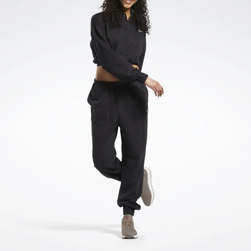 Reebok CL AE ARCHIVE FIT FT Knitted Sports Pants Women's Black-2