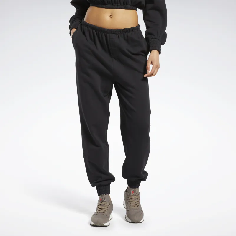 Reebok CL AE ARCHIVE FIT FT Knitted Sports Pants Women's Black-1