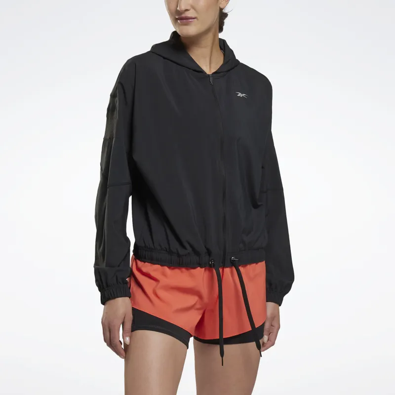 Reebok RUN WOVEN Jackets Coats Women's Black-1