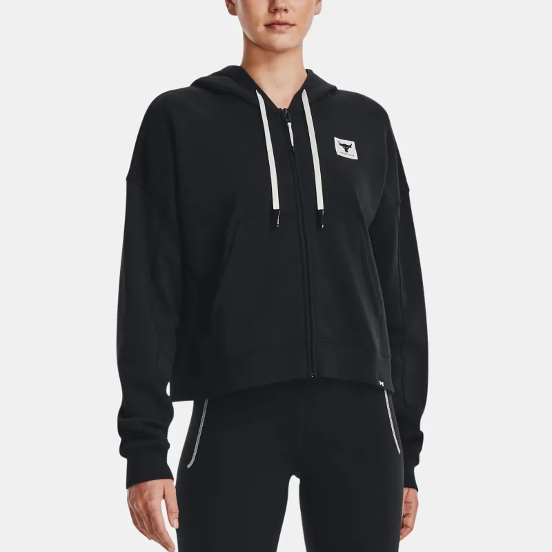 Under Armour Project Rock Fleece Sweatshirt Women's Black-2