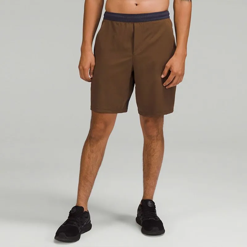 Lululemon Pace Breaker Swift™ Fabric Sports Shorts 9' Men's Dark Brown/purple Highlight/graphite Grey-1