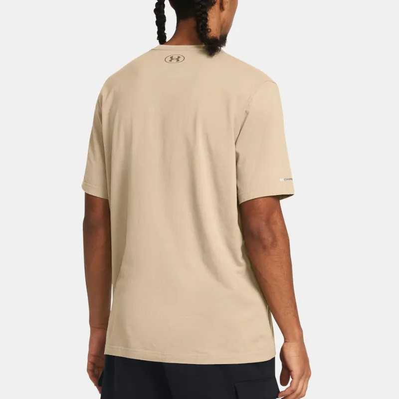 Under Armour UA Icon Charged Cotton® T Shirt Men's Brown-3