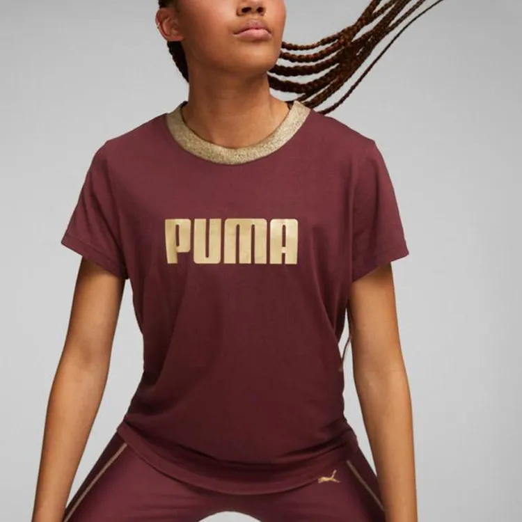 PUMA Santa Cruz X PUMA T Shirts Women's Deep Red-2
