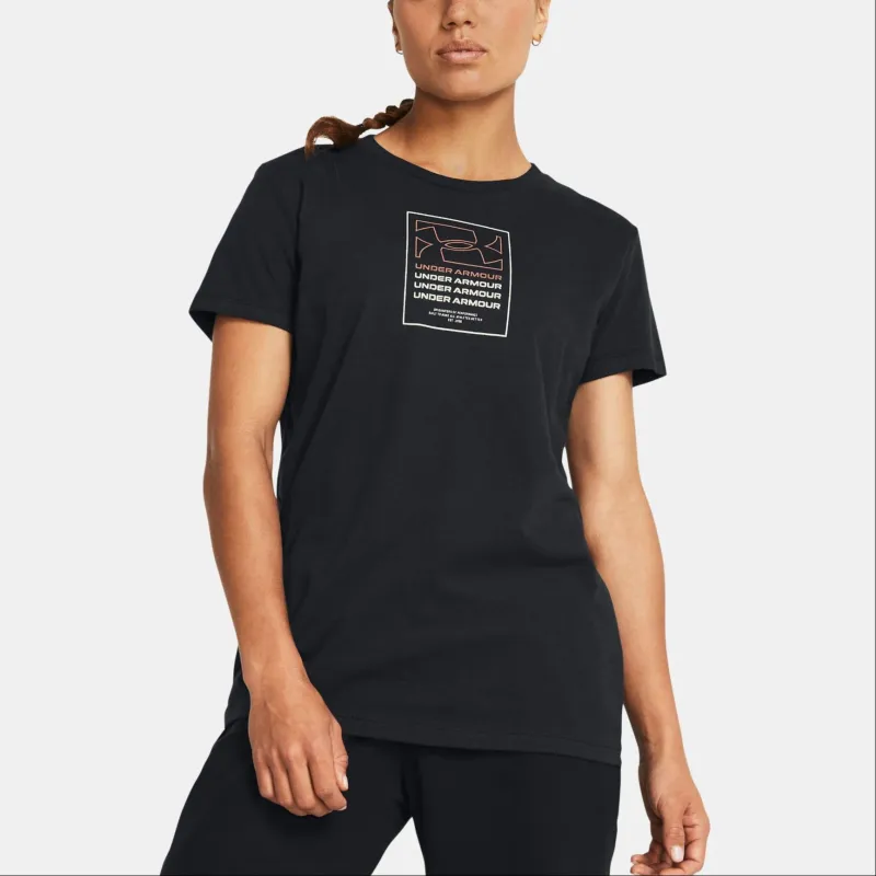 Under Armour UA Box Wordmark Originators T Shirt Women's Black-2