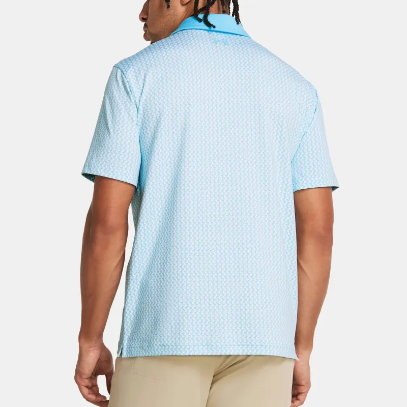 Under Armour UA Playoff Polo Shirt Men's Pink Blue-3