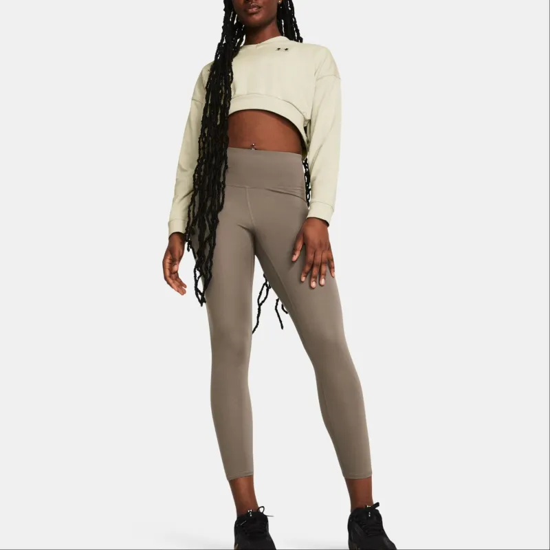 Under Armour UA Rival Terry Oversized Crop Sweatshirt Women's Khaki-2