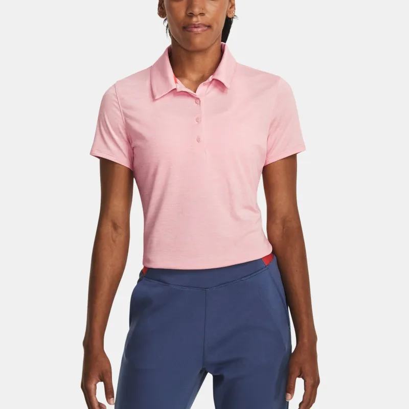Under Armour UA Playoff Polo Shirt Women's Pink-2