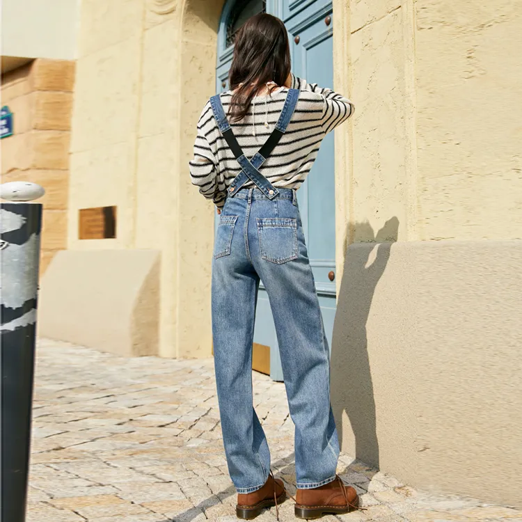 Ran and pure Overalls Women's Blue-2