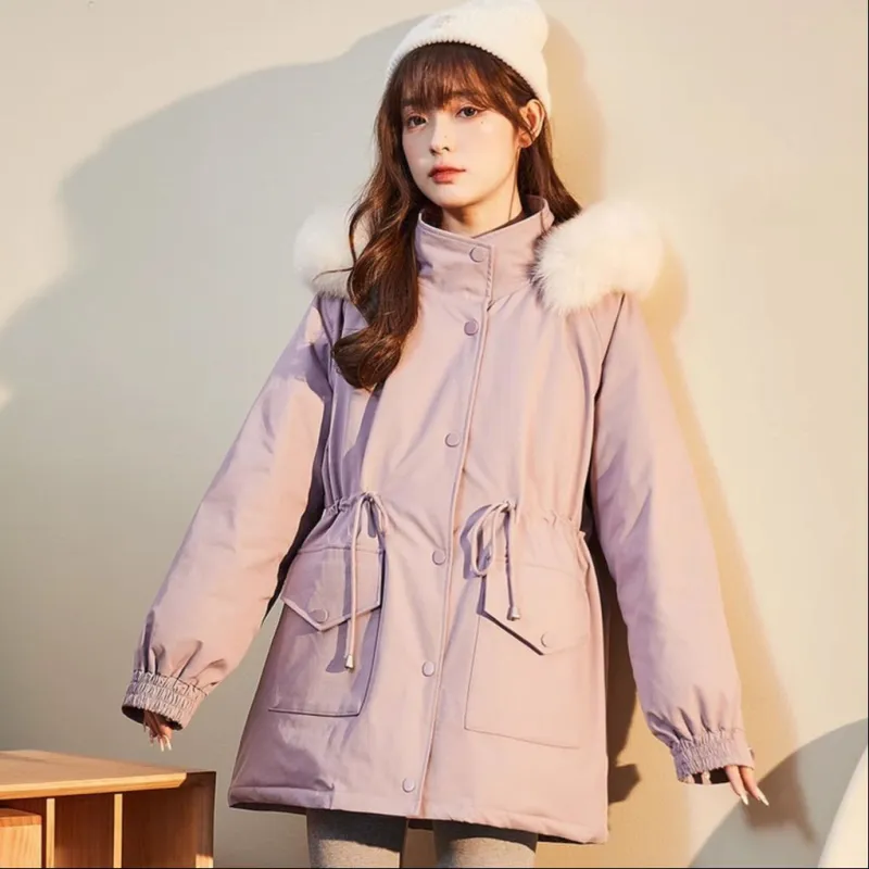 Tonlion Puffer Jacket Women's Gray Purple-1