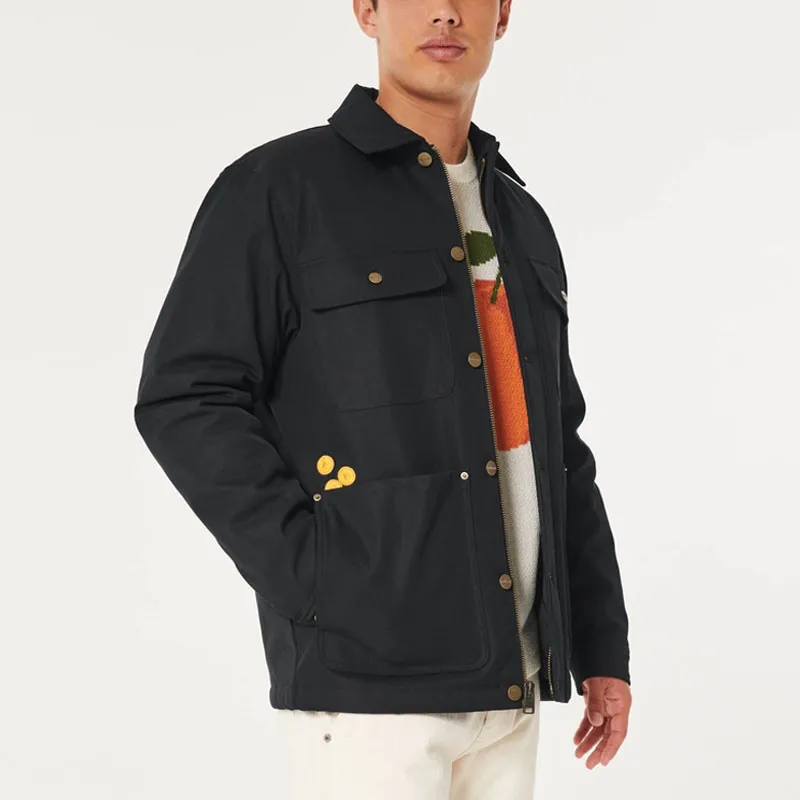 Hollister Jackets Coats Men's Black-2
