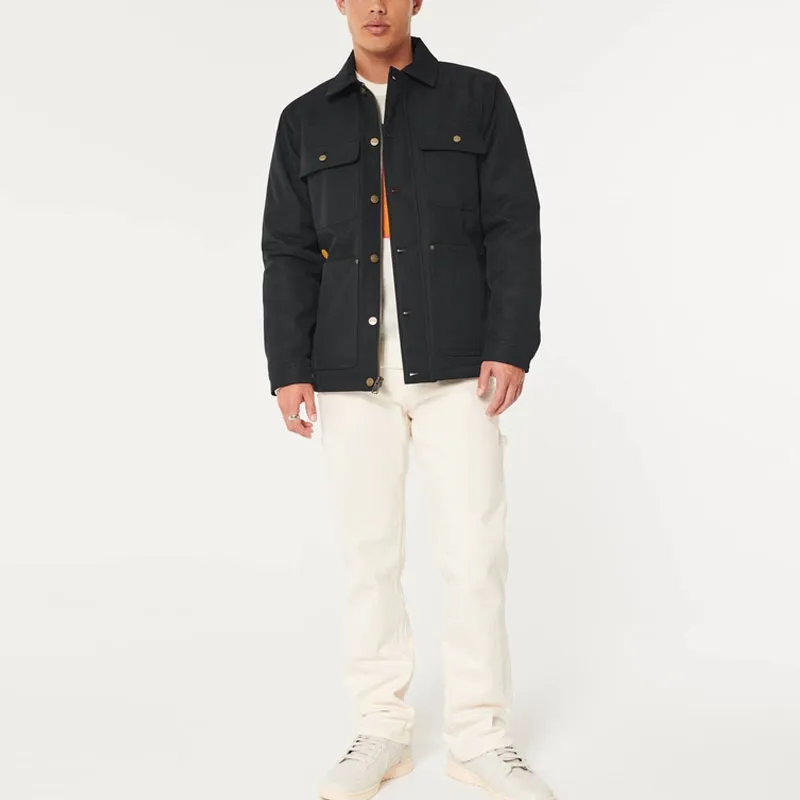 Hollister Jackets Coats Men's Black-1