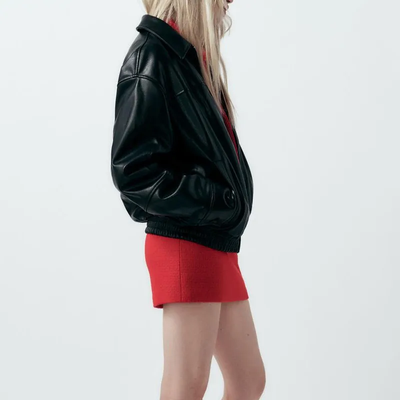 ZARA Casual Short Skirts Women's Red-3