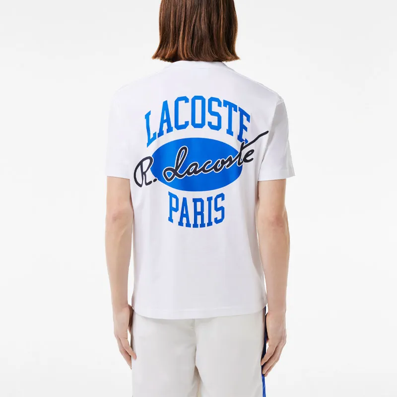 LACOSTE Logo appliqué Organic Cotton T shirt-3