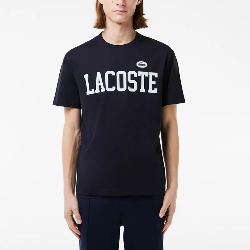 LACOSTE Logo print Organic Cotton T shirt-1
