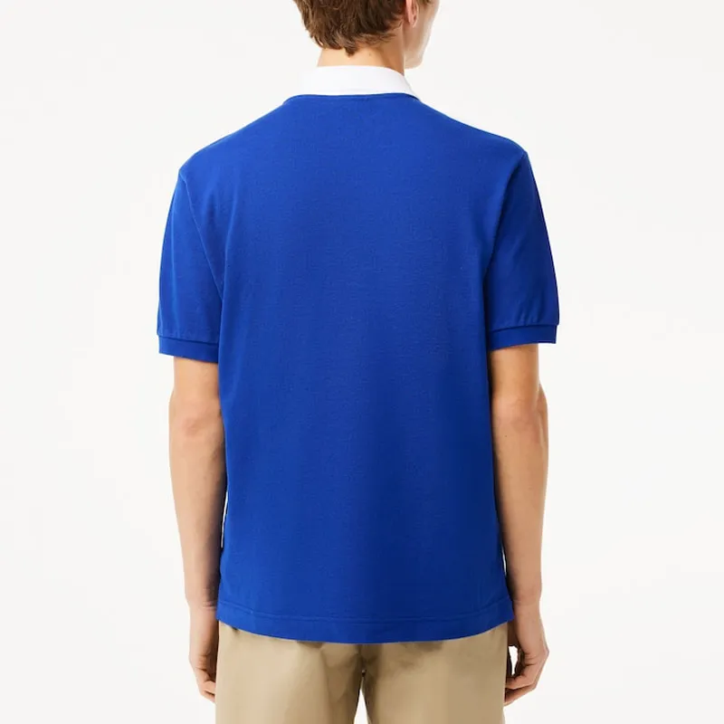 LACOSTE Polo Shirt Men's Marine Blue/White-2