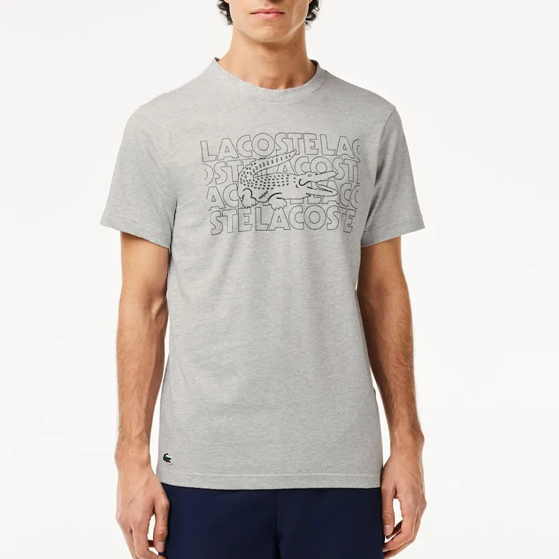 LACOSTE T-Shirts Men Gray-1