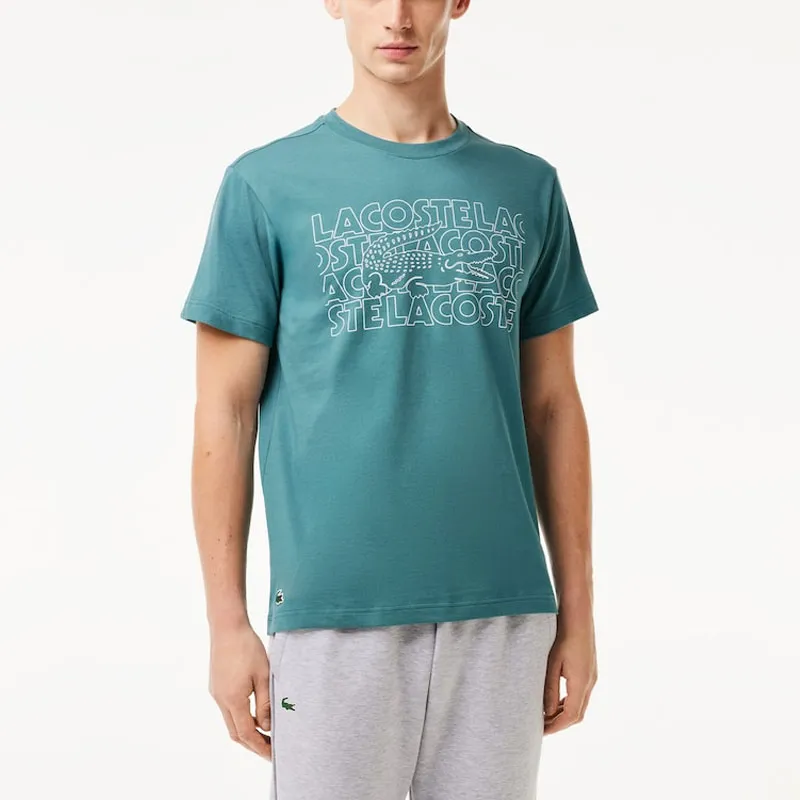 LACOSTE T Shirt Men's Aqua Blue-1