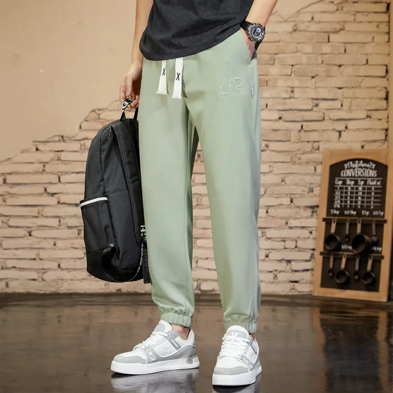 Tonlion Casual Pants Men's Gray Pea Green-1