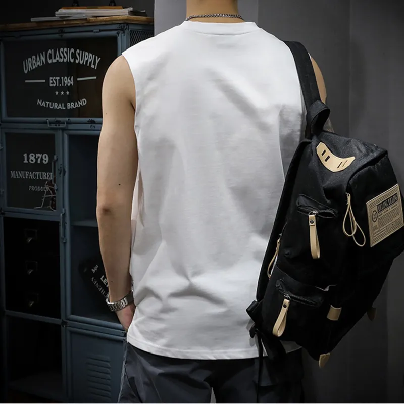 Tonlion Tank Tops Men's Raw White-0